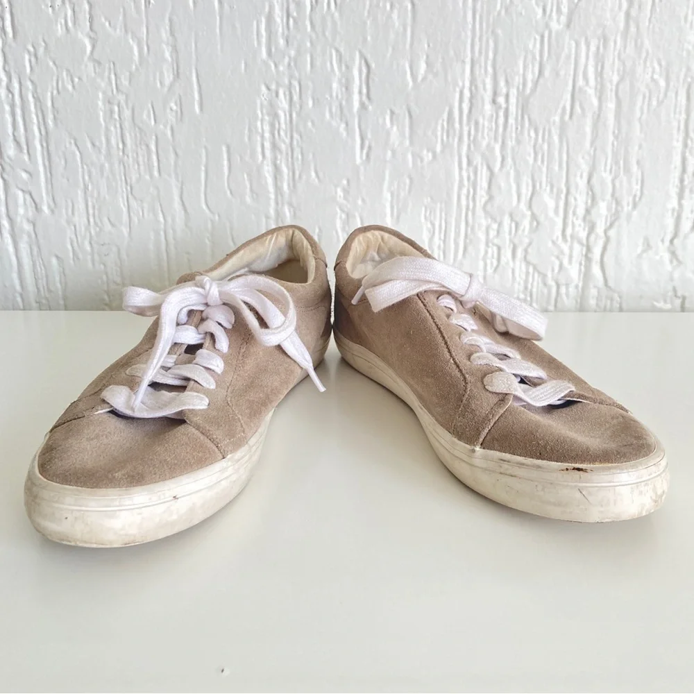 Frye Ash Tan Leather Suede Shoes Size 8.5